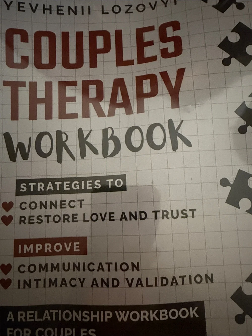 Couples therapy workbook